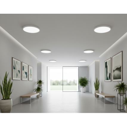 Top Light - LED стельовий світильник з датчиком руху REVIT LED/9/12/18W/230V 3000/4000/6500K, діам. 23 см, білий