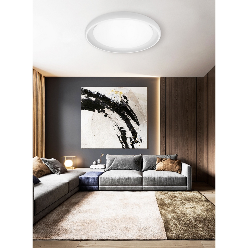 Top Light - Світлодіодний стельовий світильник з регулюванням яскравості SALERNO LED/60W/230V 3000-6500K діаметр 60 см білий + пульт дистанційного керування