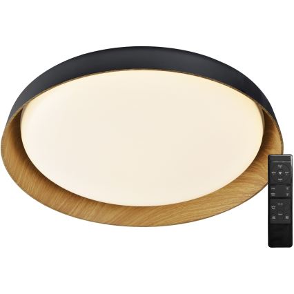 Top Light - Світлодіодний стельовий світильник з регулюванням яскравості SATELLITE LED/36W/230V 3000-6500K діаметр 43 см чорний/коричневий + пульт дистанційного керування