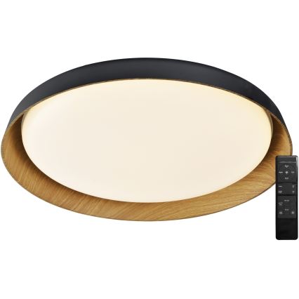 Top Light - Світлодіодний стельовий світильник з регулюванням яскравості SATELLITE LED/48W/230V 3000-6500K діаметр 53 см чорний/коричневий + пульт дистанційного керування