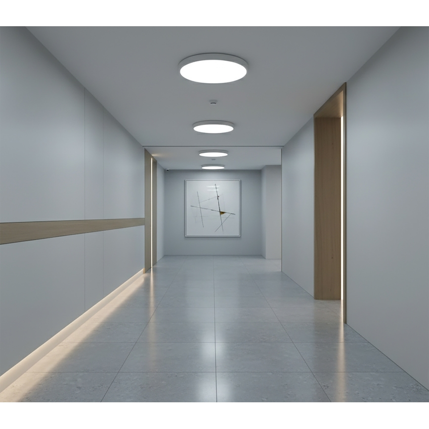 Top Light - LED стельовий світильник з датчиком руху REVIT LED/12/18/24W/230V 3000/4000/6500K, діаметр 30 см, білий