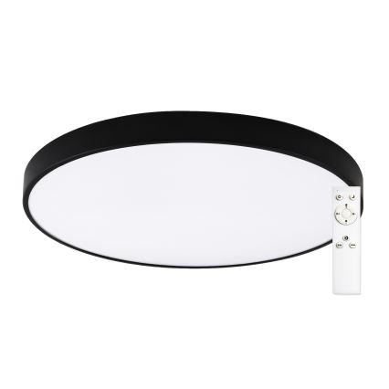 Top Light - LED-стельовий світильник для ванної кімнати PETAL LED/60W/230V 3000-6500K IP44 Ø 59 см, з регулюванням яскравості, чорний + пульт дистанційного керування