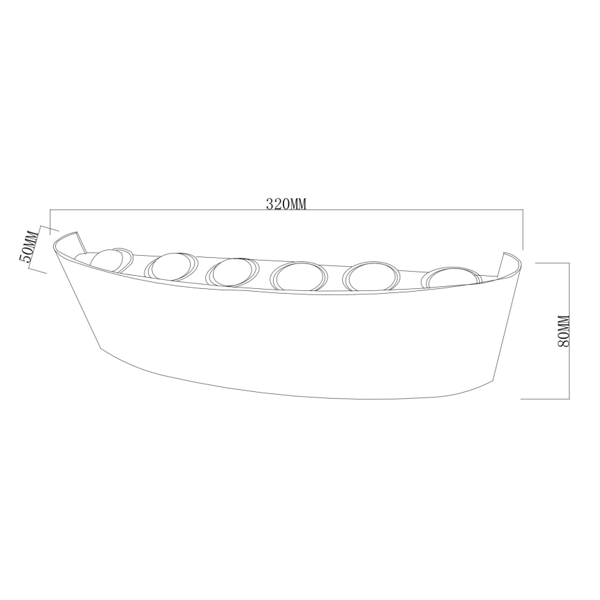 Top Light - светодиодный уличный настенный светильник RAY LED/10W/230V 3000/4000/6500K IP54 белый