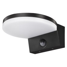 Top Light - LED Вуличний настінний світильник з датчиком NOVARA LED/15W/230V IP65 чорний
