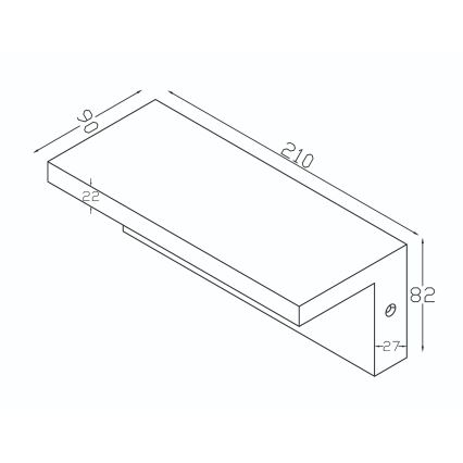 Top Light - LED зовнішній настінний світильник ELON LED/10W/230V 3000/4000/6000K IP54 чорний