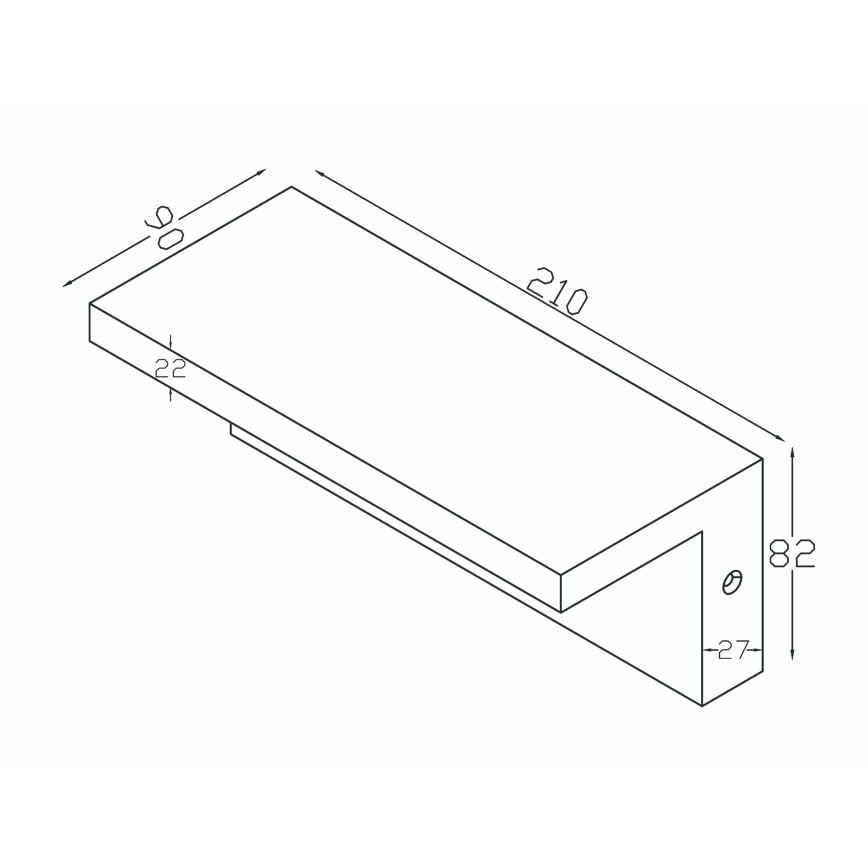 Top Light - LED зовнішній настінний світильник ELON LED/10W/230V 3000/4000/6000K IP54 чорний