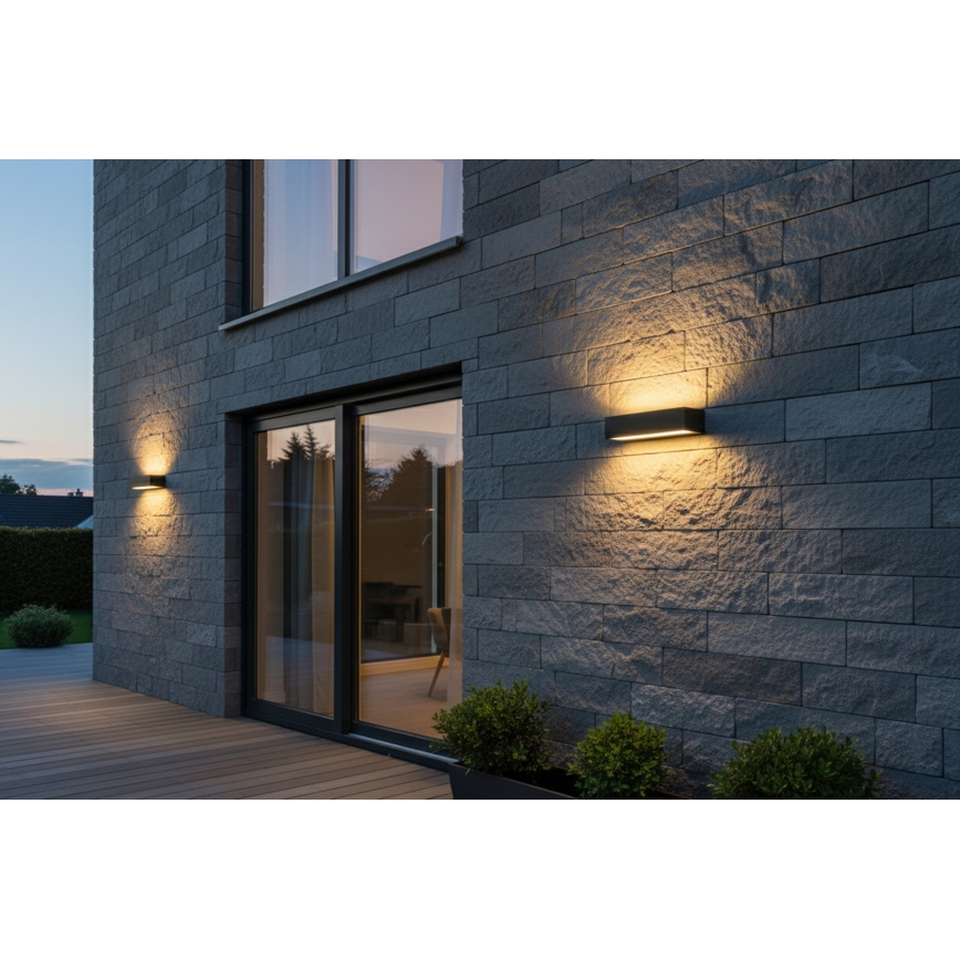 Top Light - LED зовнішній настінний світильник IMOLA LED/16W/230V 3000/4000/6000K IP54 30 cm чорний