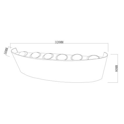 Top Light - LED Зовнішній настінний світильник RAY LED/10W/230V 3000/4000/6500K IP54 біла