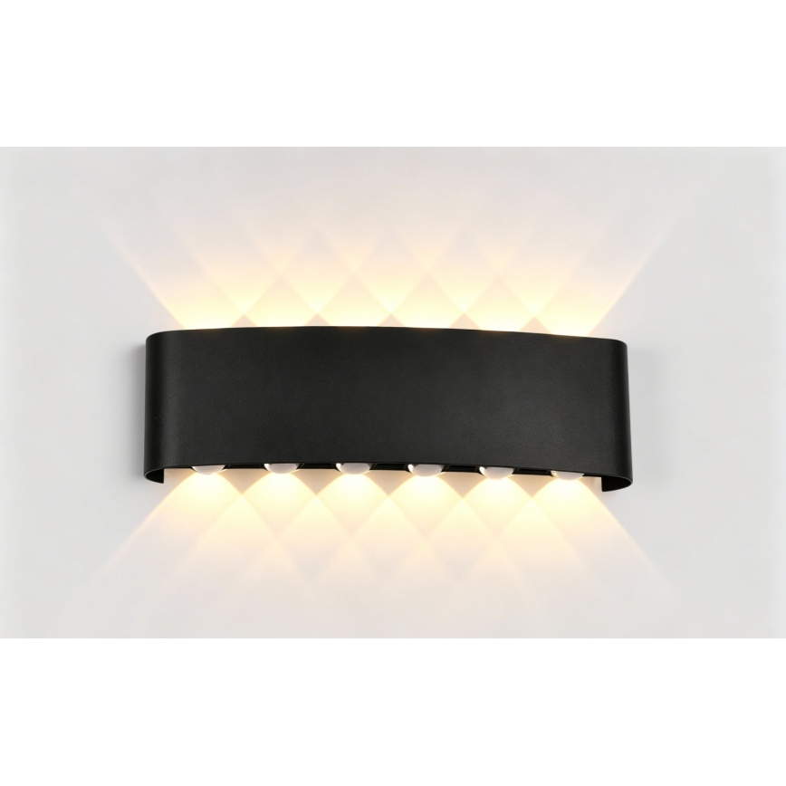 Top Light - LED зовнішній настінний світильник RAY LED/10W/230V 3000/4000/6500K IP54 чорний