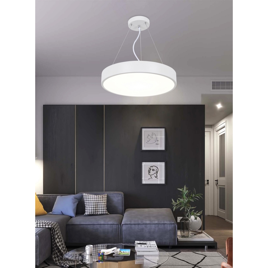 Top Light Metal 40BZ RC - Светодиодная подвесная люстра с регулированием яркости METAL LED/51W/230V + пульт ДУ белый