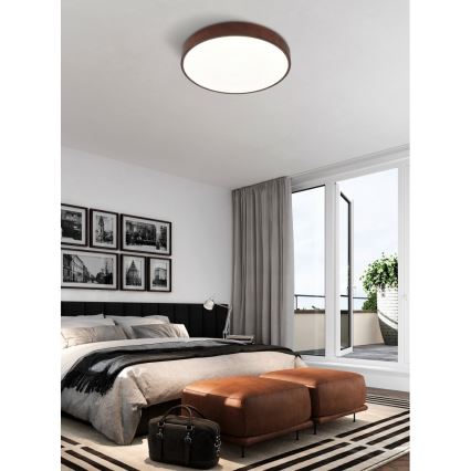 Top Light Metal 40CO RC-Світлодіодний стельовий світильник з регулюванням яскравості METAL LED/51W/230V коричневий + пульт дистанційного керування