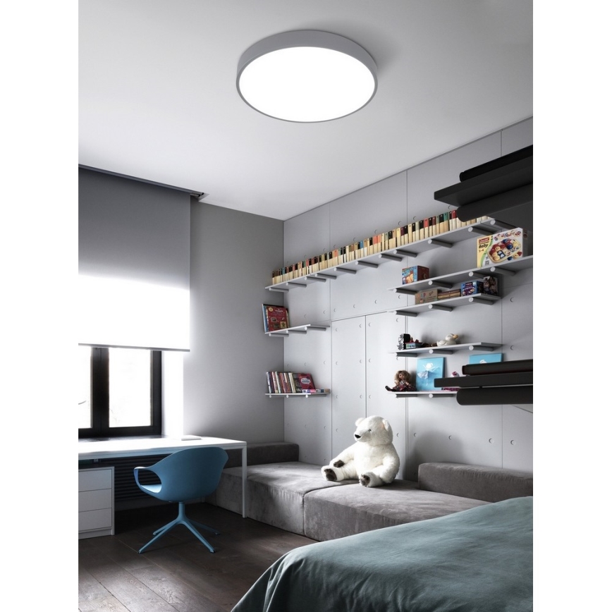 Top Light Metal 40S RC - Светодиодный потолочный светильник с диммером LED/51W/230V серый + пульт дистанционного управления