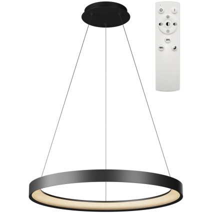 Top Light - Світлодіодна підвісна люстра з регулюванням яскравості ORBIT LED/40W/230V 3000-6500K діаметр 50 см чорний + пульт дистанційного керування
