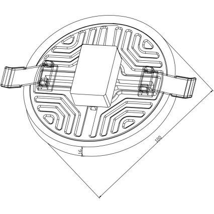 Top Light POLAR K 10 - LED Вбудований стельовий світильник POLAR LED/10W/230V