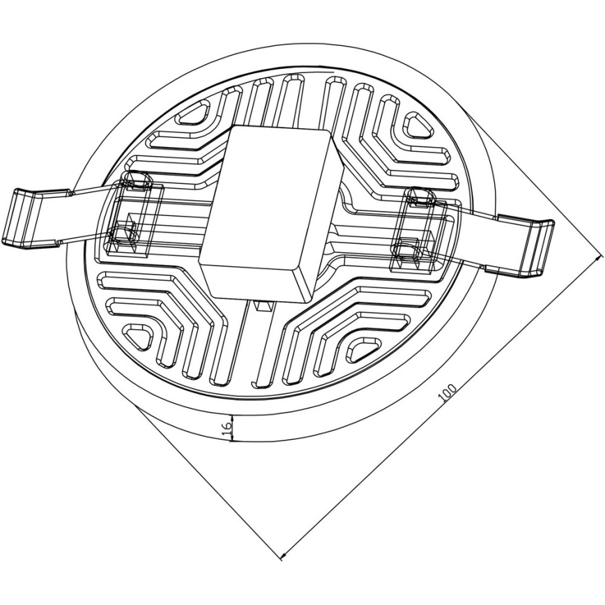 Top Light POLAR K 10 - LED Вбудований стельовий світильник POLAR LED/10W/230V
