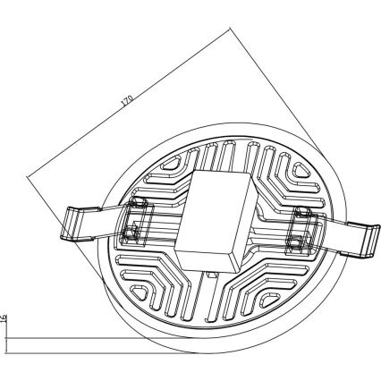Top Light POLAR K 22 - LED Вбудований стельовий світильник POLAR LED/22W/230V