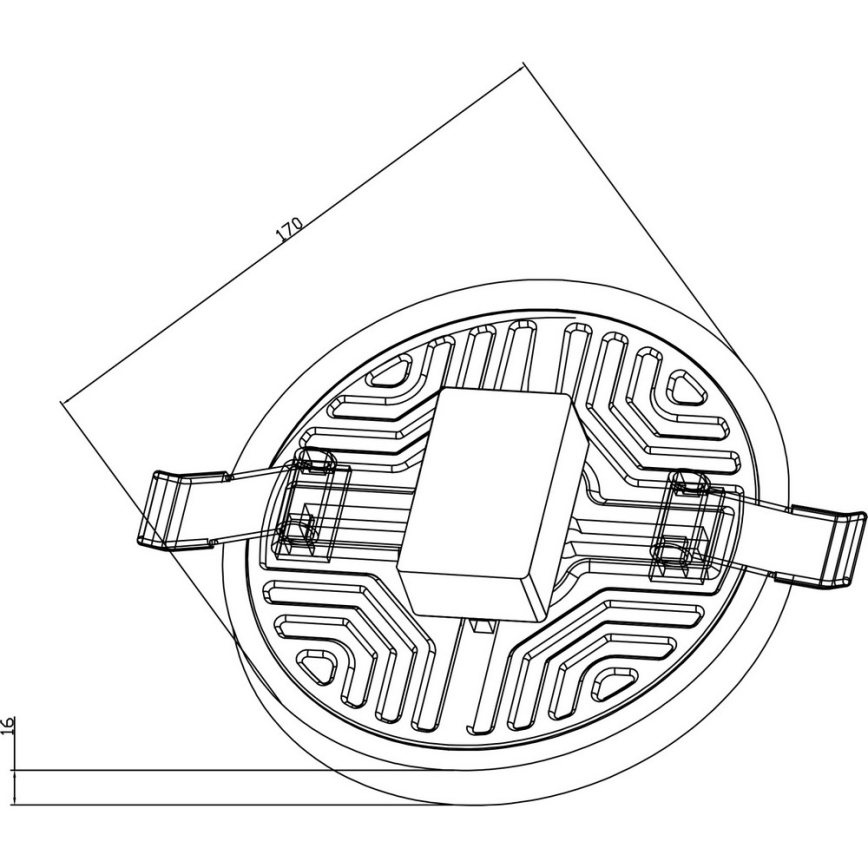 Top Light POLAR K 22 - LED Вбудований стельовий світильник POLAR LED/22W/230V