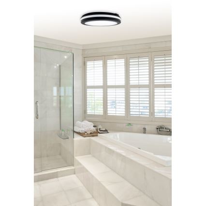Top Light - LED Потолочный светильник для ванной комнаты COMET LED/40W/230V 3000/4000/6500K IP54, чёрный, диаметр 40 см