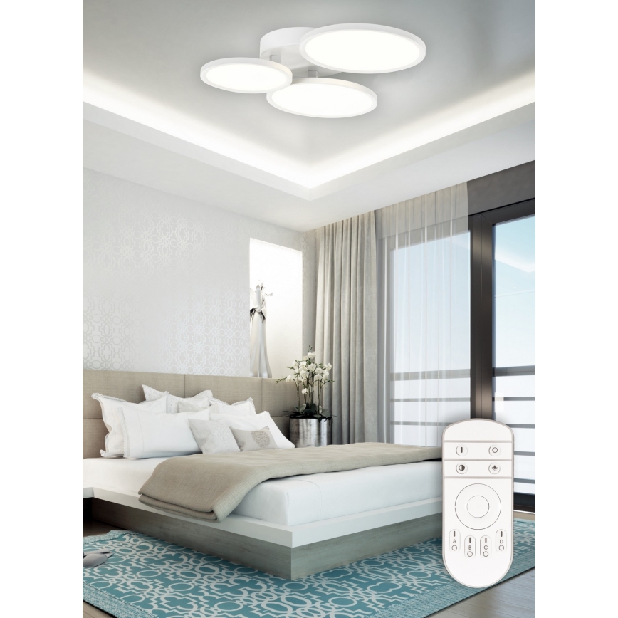 Top Light - Пристельова LED люстра з регулюванням яскравості MERKUR LED/50W/230V 3000-6500K білий + пульт дистанційного керування