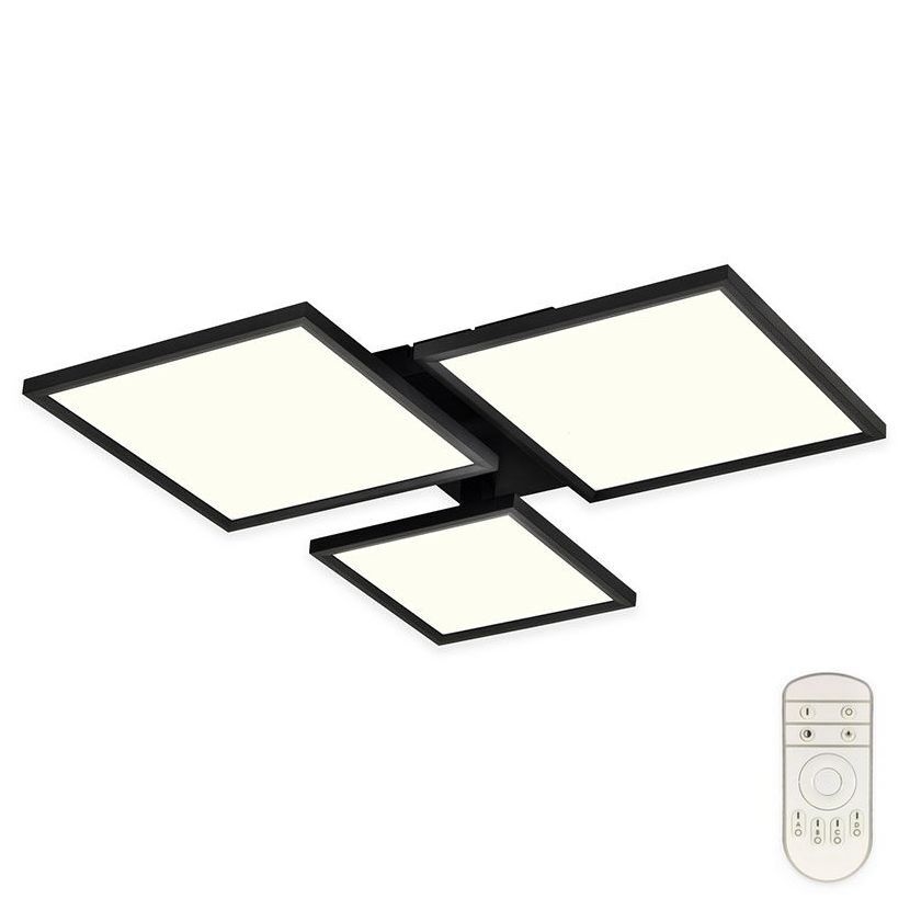 Top Light - Пристельова LED люстра з регулюванням яскравості MERKUR LED/50W/230V 3000-6500K чорний + пульт дистанційного керування