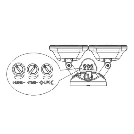 Top Light Siena C PIR - Світлодіодний прожектор з датчиком SIENA 2xLED/20W/230V IP65