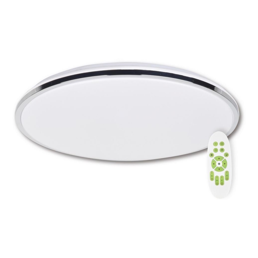 Top Light Silver KXL RC - Світлодіодний стельовий світильник з регулюванням яскравості з пультом дистанційного керування SILVER LED/51W/230V