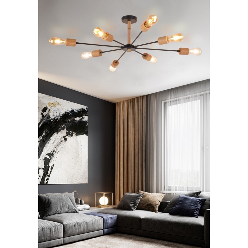 Top Light Star 8 - Люстра на штанге STAR 8xE27/40W/230V сосна