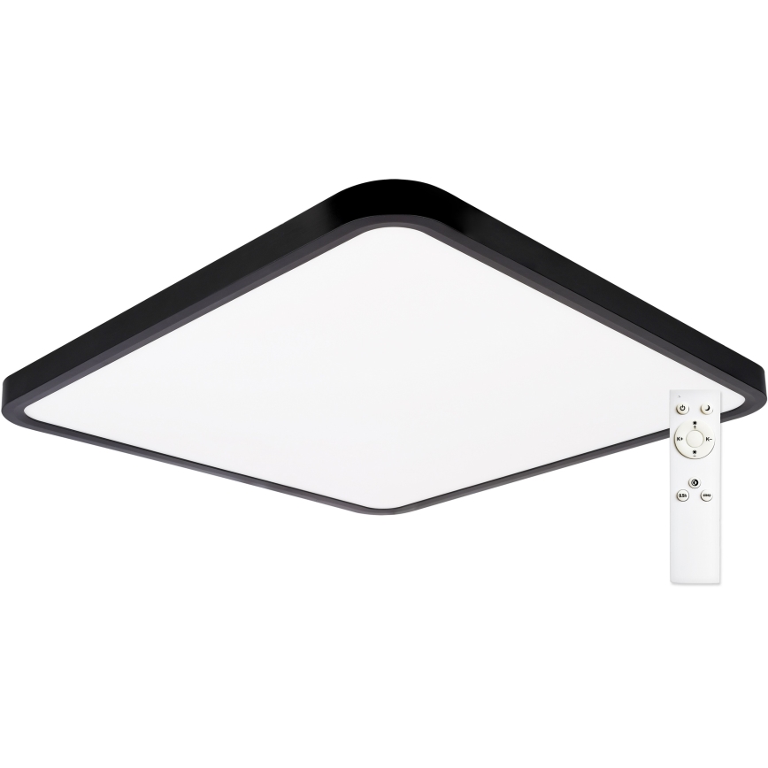 Top Light - Світлодіодний стельовий світильник з регулюванням яскравості REVIT LED/50W/230V 3000-6500K 50x50 см чорний + пульт дистанційного керування