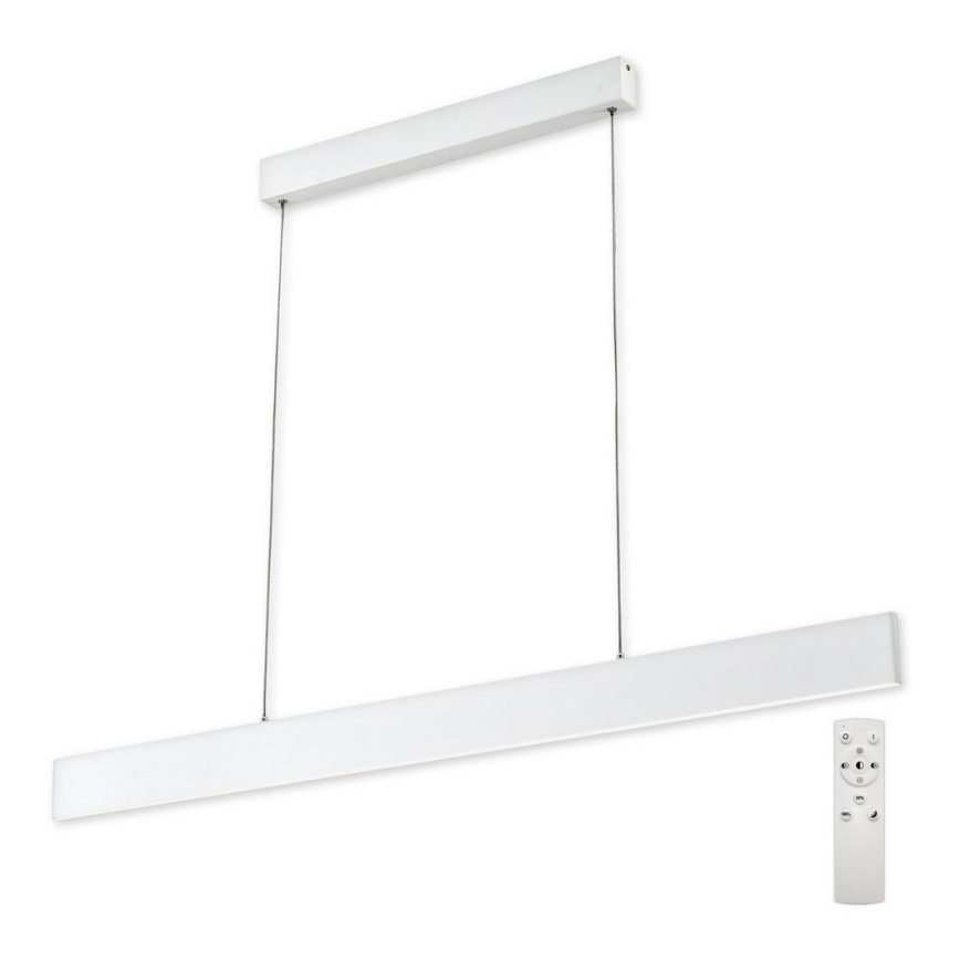 Top Light - Светодиодная подвесная люстра с регулированием яркости LINE LED/30W/230V белый + дистанционное управление