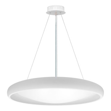 Top Light - Светодиодная подвесная люстра с регулированием яркости SALERNO LED/60W/230V 3000-6500K диаметр 60 см белый + дистанционное управление