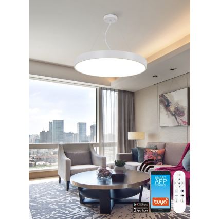 Top Light - Светодиодная подвесная RGB-люстра с регулированием яркости METAL LED/60W/230V Wi-Fi Tuya белый + дистанционное управление