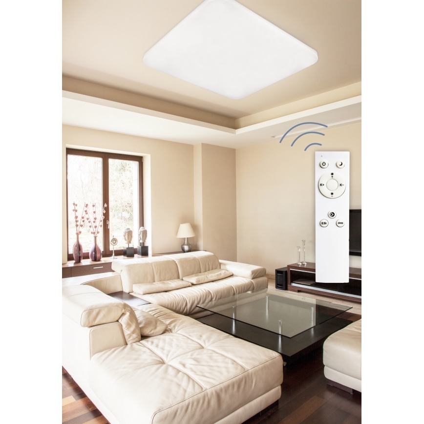 Top Light - Светодиодный диммируемый потолочный светильник OCEAN H80 RC LED/100W/230V квадрат + пульт дистанционного управления