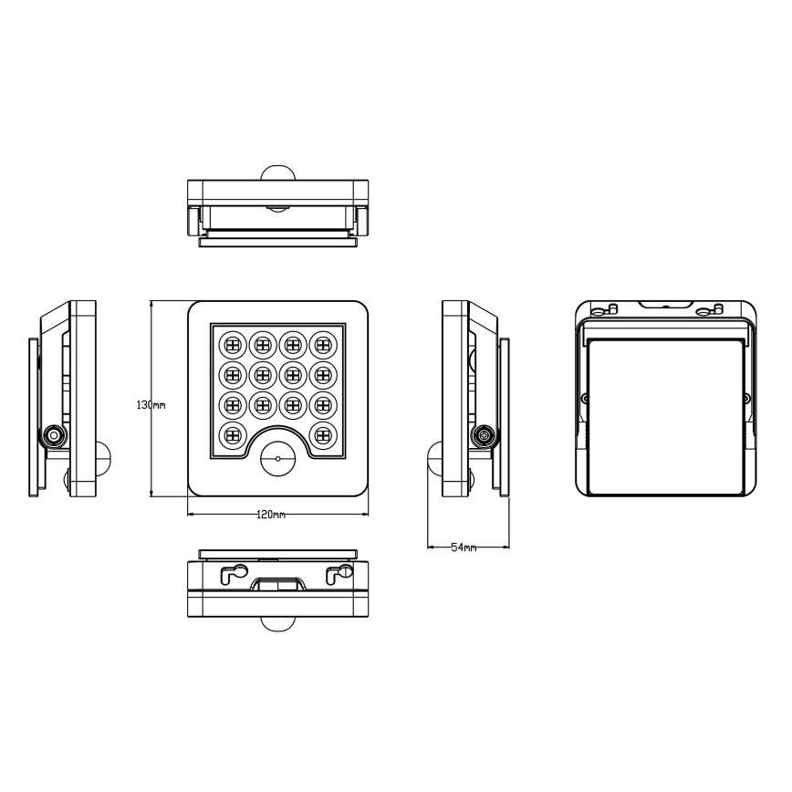 Top Light - Светодиодный настенный прожектор на солнечной батарее с датчиком HELEON S LED/5W/3,7V IP65 4000K 1800 mAh