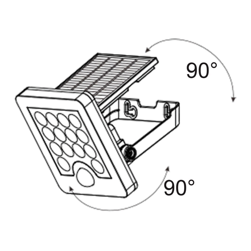 Top Light - Светодиодный настенный прожектор на солнечной батарее с датчиком HELEON S LED/5W/3,7V IP65 4000K