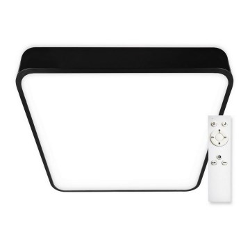 Top Light - Светодиодный потолочный светильник с регулированием яркости METAL LED/51W/230V угловой черный + дистанционное управление