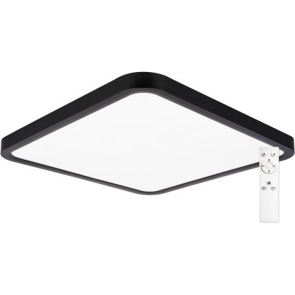 Top Light - Светодиодный потолочный светильник с регулированием яркости REVIT LED/36W/230V 3000-6500K 40x40 см черный + дистанционное управление