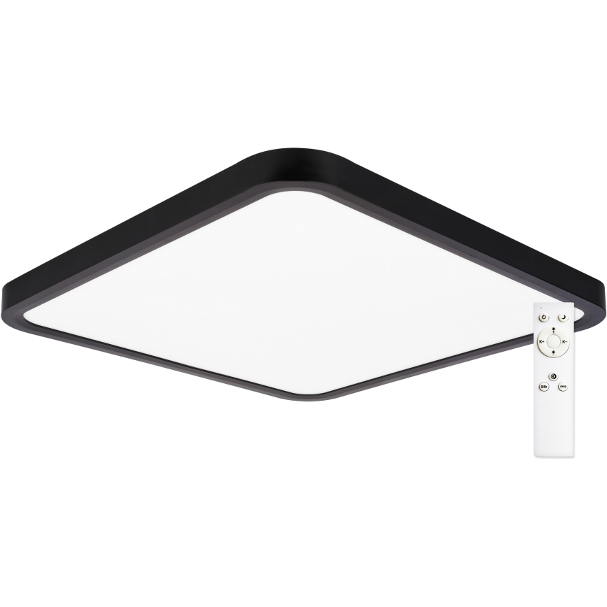 Top Light - Светодиодный потолочный светильник с регулированием яркости REVIT LED/36W/230V 3000-6500K 40x40 см черный + дистанционное управление