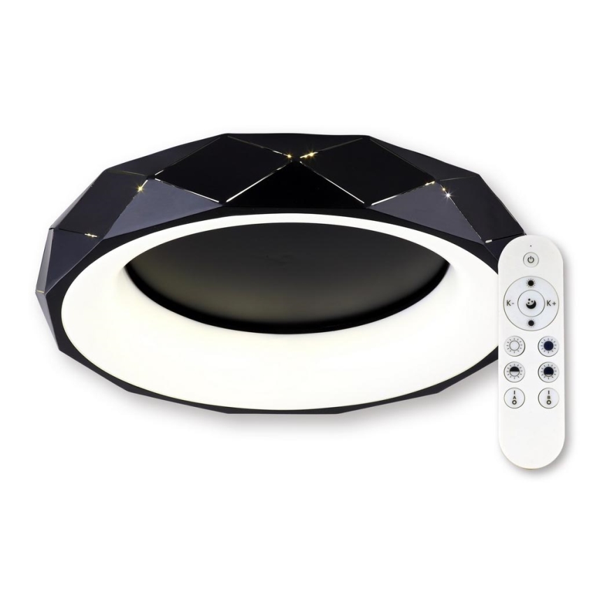 Top Light - Светодиодный потолочный светильник с регулированием яркости APOLO LED/45W/230V черный + дистанционное управление