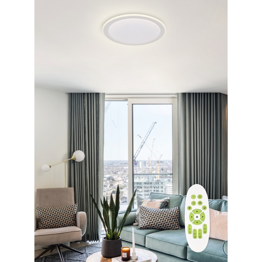 Top Light - Светодиодный потолочный светильник с регулированием яркости NORMAN LED/60W/230V диаметр 49 см белый + дистанционное управление