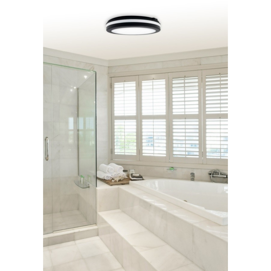 Top Light - Светодиодный светильник для ванной комнаты COMET LED/24W/230V 3000/4000/6500K IP54 диаметр 30 см черный
