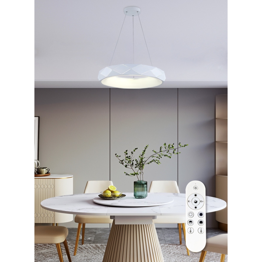 Top Light - Світлодіодна підвісна люстра з регулюванням яскравості APOLO LED/45W/230V білий + пульт дистанційного керування