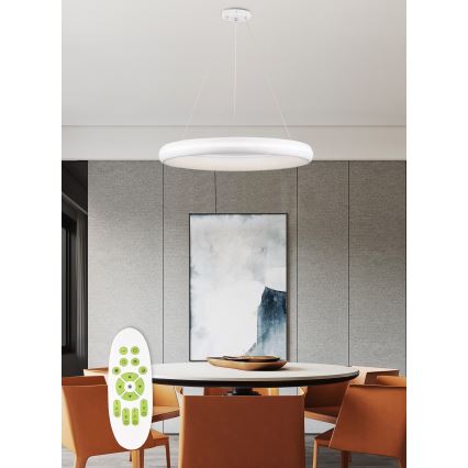 Top Light - Світлодіодна підвісна люстра з регулюванням яскравості FUTURA LED/60W/230V білий + пульт дистанційного керування