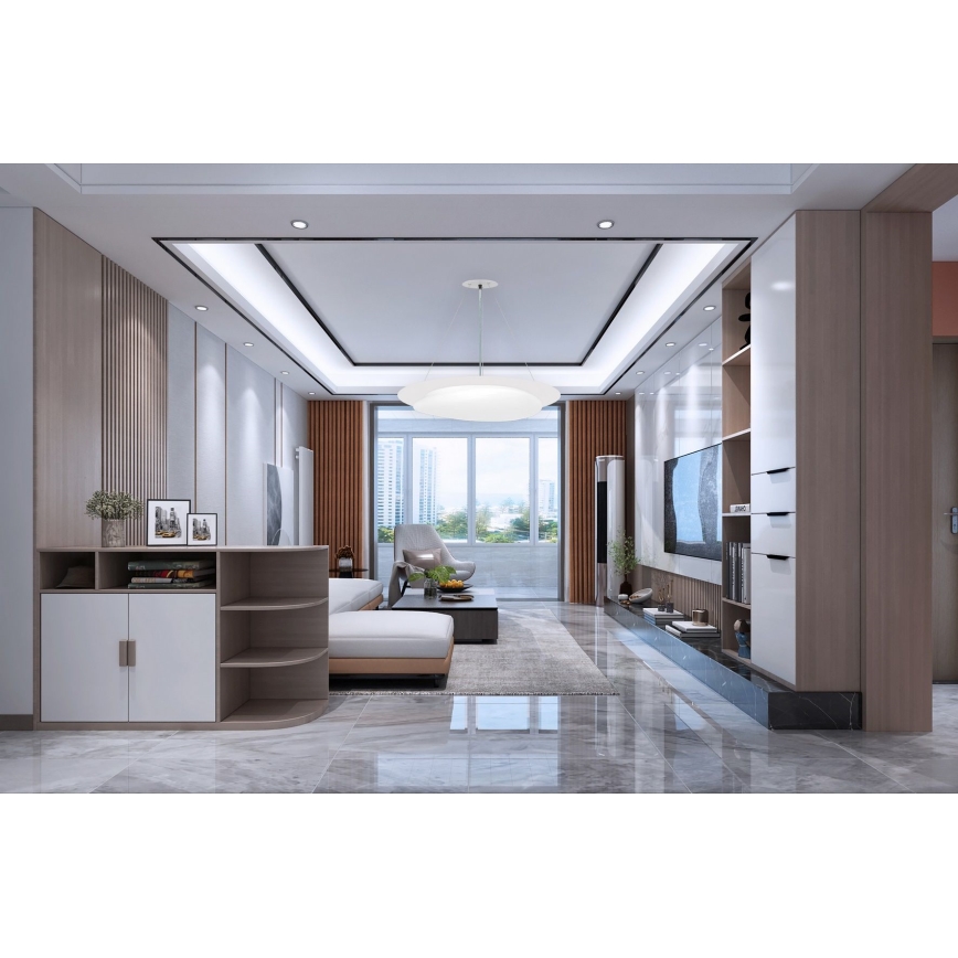 Top Light - Світлодіодна підвісна люстра з регулюванням яскравості STONE LED/51W/230V 3000-6500K + пульт дистанційного керування