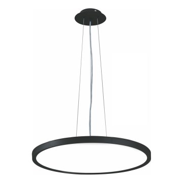 Top Light - Світлодіодна підвісна люстра з регулюванням яскравості REVIT LED/50W/230V 3000-6500K діаметр 60 см чорний + пульт дистанційного керування
