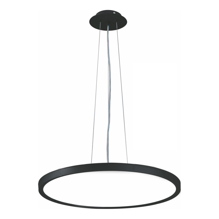 Top Light - Світлодіодна підвісна люстра з регулюванням яскравості REVIT LED/50W/230V 3000-6500K діаметр 60 см чорний + пульт дистанційного керування
