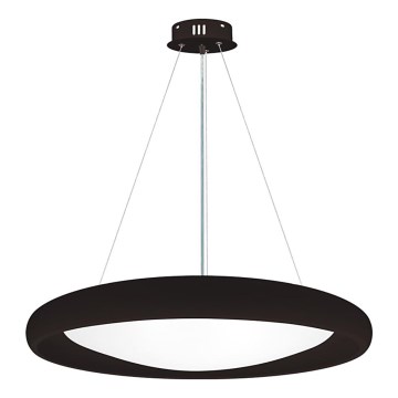 Top Light - Світлодіодна підвісна люстра з регулюванням яскравості SALERNO LED/60W/230V 3000-6500K діаметр 60 см чорний + пульт дистанційного керування