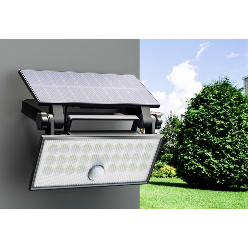 Top Light - Світлодіодний настінний прожектор на сонячній батареї з датчиком HELEON PRO LED/8W/3,7V IP65 4000K