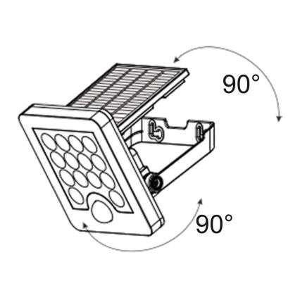 Top Light - Світлодіодний настінний прожектор на сонячній батареї з датчиком HELEON S LED/5W/3,7V IP65 4000K