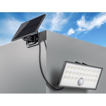 Top Light - Світлодіодний настінний прожектор на сонячній батареї з датчиком HELEON VARIO LED/8W/3,7V IP65 4000K + пульт дистанційного керування