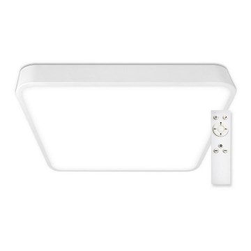 Top Light - Світлодіодний стельовий світильник з регулюванням яскравості METAL LED/60W/230V квадратний білий + пульт дистанційного керування